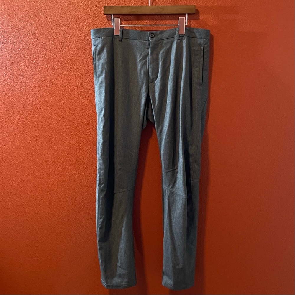 Lanvin Men’s Cashmere Virgin Wool Charcoal Biker Ankle Zip Trouser Dress‎ Pants